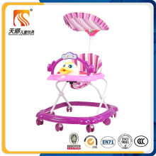 Nuevo PP plástico Rolling Baby Walker con 7 ruedas giratorias